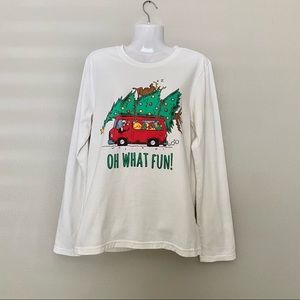 Holiday Time | Cream Long Sleeve Christmas Shirt